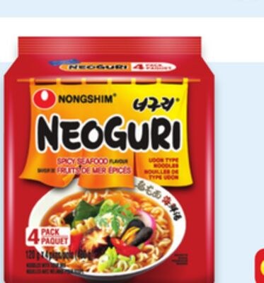 Paq. de 4 emballages de nouilles Nongshim