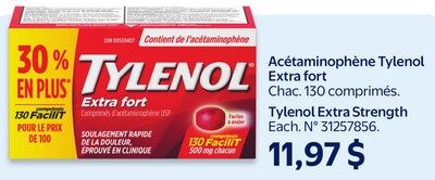 Acétaminophène Tylenol Extra fort