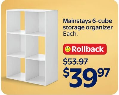 Mainstays 6-cube storage organizer