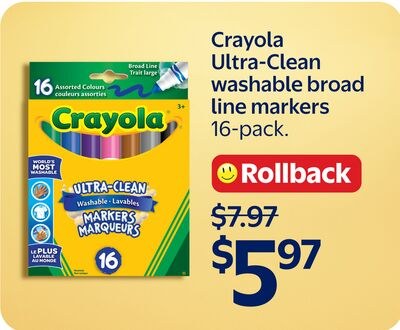 Crayola Ultra-Clean washable broad line markers