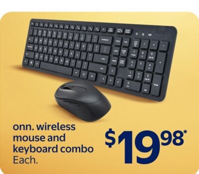 onn. wireless mouse and keyboard combo