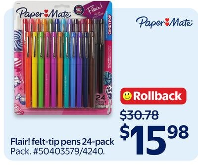 Flair! felt-tip pens 24-pack Pack.