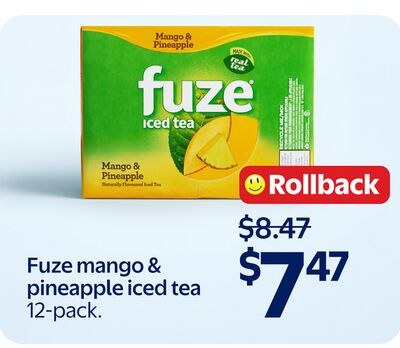 Fuze mango & pineapple iced tea