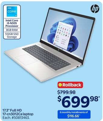 17.3" Full HD 17-cn3012Ca laptop