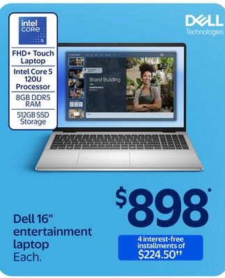 Dell 16" entertainment laptop