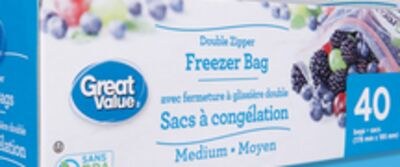 Great Value zippers freezer bags