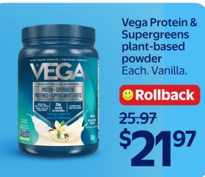 Vega Protein & Supergreens plant-based powder