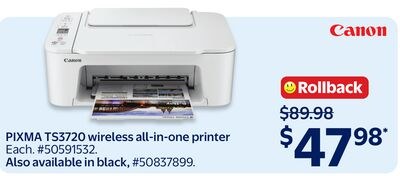 PIXMA TS3720 wireless all-in-one printer