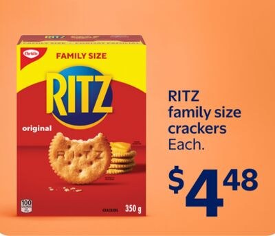 RITZ family size crackers