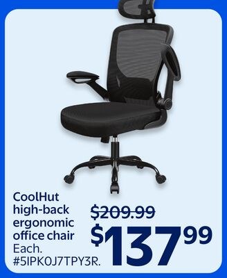CoolHut high-back ergonomic office chair