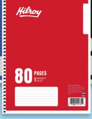 1-Subject 80-page notebook