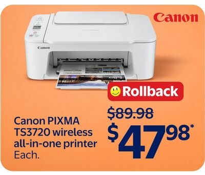 Canon PIXMA TS3720 wireless all-in-one printer