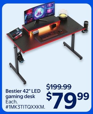 Bestier 42" LED gaming desk