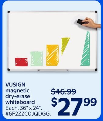 VUSIGN magnetic dry-erase whiteboard