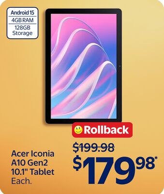 Acer Iconia A10 Gen2 10.1" Tablet