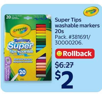 Super Tips washable markers