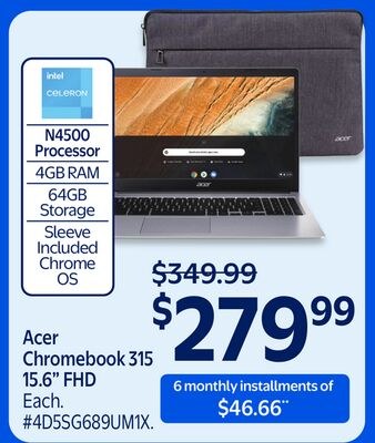 Acer Chromebook 315 15.6" FHD