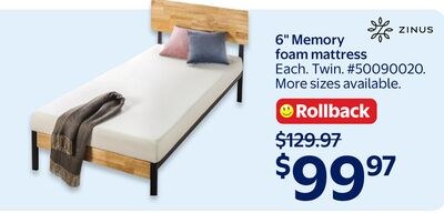 6" Memory foam mattress