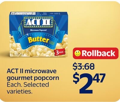 ACT II microwave gourmet popcorn