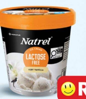 Natrel lactose free ice cream