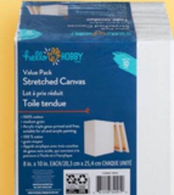 Hello Hobby stretched canvases