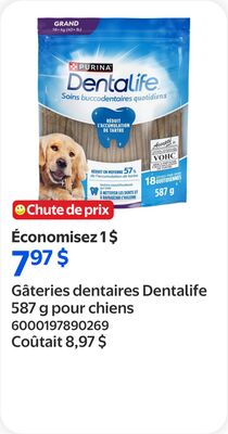 Gâteries dentaires Dentalife 587 g pour chiens