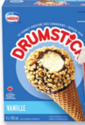 Cornets glacés Drumstick, dessert glacé Nestlé