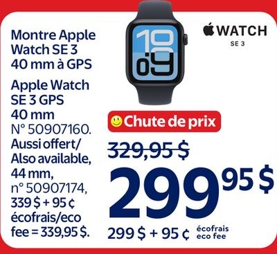 Montre Apple watches 40 mm GPS, Aussi offert/