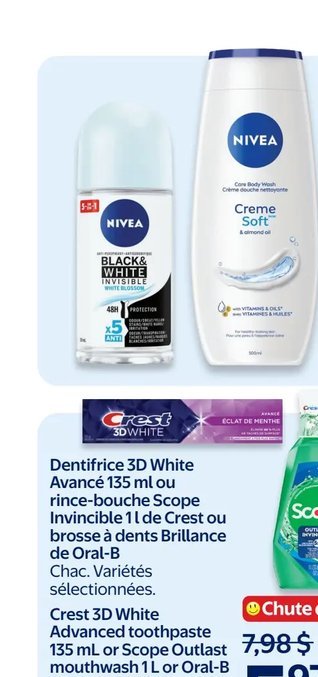 Nivea body wash 500 mL ou antibactérien 500 mL