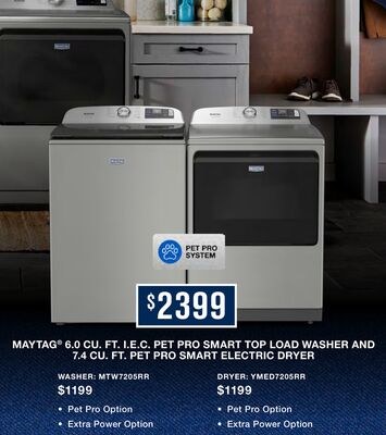MAYTAG® 6.0 CU. FT., I.E.C. PET PRO SMART TOP L…