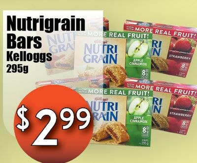 Nutrigrain Bars Kelloggs