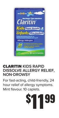 CLARITIN KIDS RAPID DISSOLVE ALLERGY RELIEF, NO…