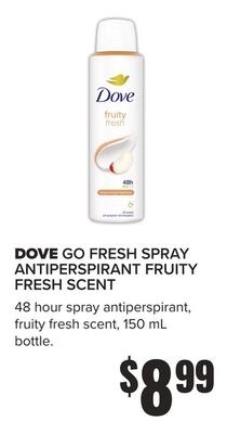 DOVE GO FRESH SPRAY ANTIPERSPIRANT FRUITY FRESH…