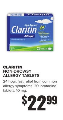 CLARITIN NON-DROWSY ALLERGY TABLETS