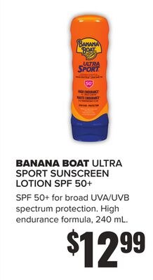 BANANA BOAT ULTRA SPORT SUNSCREEN LOTION SPF 50+