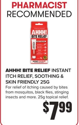 AHHH! BITE RELIEF INSTANT ITCH RELIEF SOOTHING …