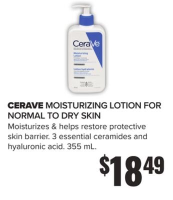 CERAVE MOISTURIZING LOTION FOR NORMAL TO DRY SK…