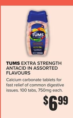 TUMS EXTRA STRENGTH ANTACID IN ASSORTED FLAVOURS
