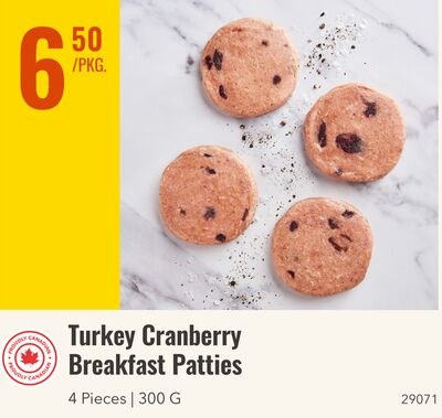 Turkey Cranberry Breakfast Patties
