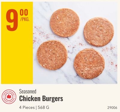 Seasoned Chicken Burgers