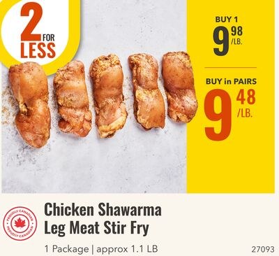 Chicken Shawarma Leg Meat Stir Fry