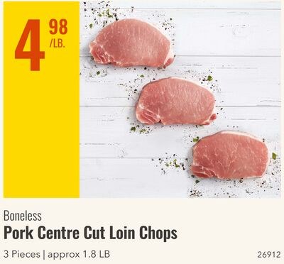 Boneless Pork Centre Cut Loin Chops