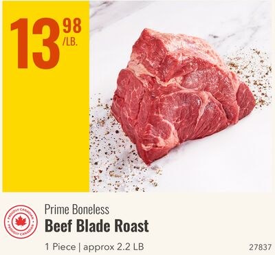 Prime Boneless Beef Blade Roast