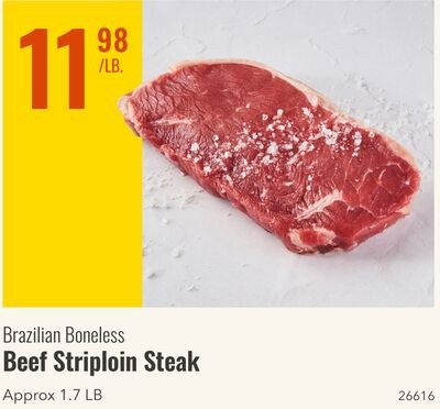 Brazilian Boneless Beef Striploin Steak