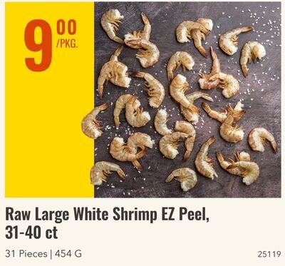 Raw Large White Shrimp EZ Peel