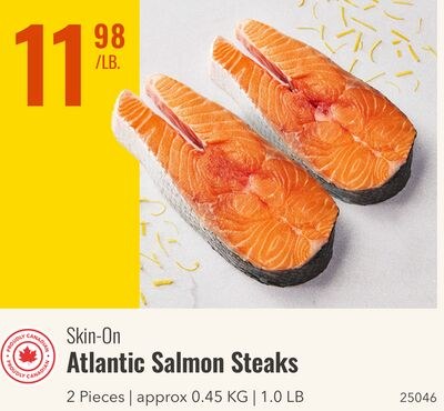 Skin-On Atlantic Salmon Steaks