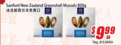 Sanford New Zealand Greenshell Mussels 800g