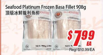 Seafood Platinum Frozen Basa Fillet 908g