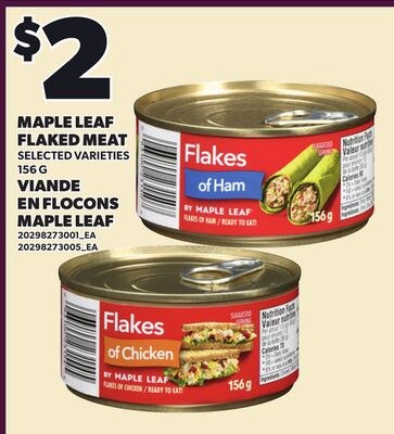 MAPLE LEAF FLAKED MEAT, 156 G