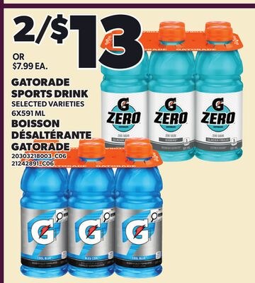 GATORADE SPORTS DRINK, 6X591 ML